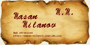 Mašan Milanov vizit kartica